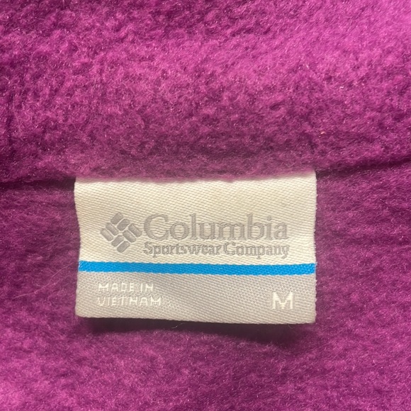 Columbia fleece zip jacket zipper pockets adjustable waist purple womens size M - Picture 8 of 12